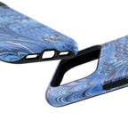 Blue Marbled Swirl Phone Case - Dual Layer Case