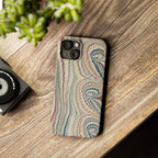 Italian Vintage Marbled Paper Design on iPhone Cases, Artistic Protection for Your Device in Elegant Beige, Blue, Burgundy