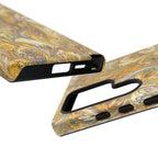 Golden Yellow Marbled Italian Phone Case - Dual Layer - Matte or Glossy