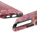 Pretty in Pink - Peacock Marble Italian Tough Phone Case — Durable Marbled Phone Case