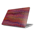 Red, Burgundy, Lavender Feather Peacock Marble MacBook Cover Case / Protective Cover