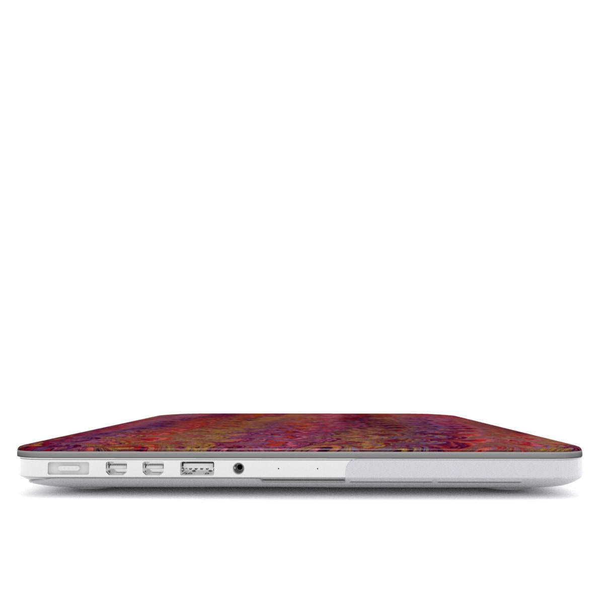 Red, Burgundy, Lavender Feather Peacock Marble MacBook Cover Case / Protective Cover