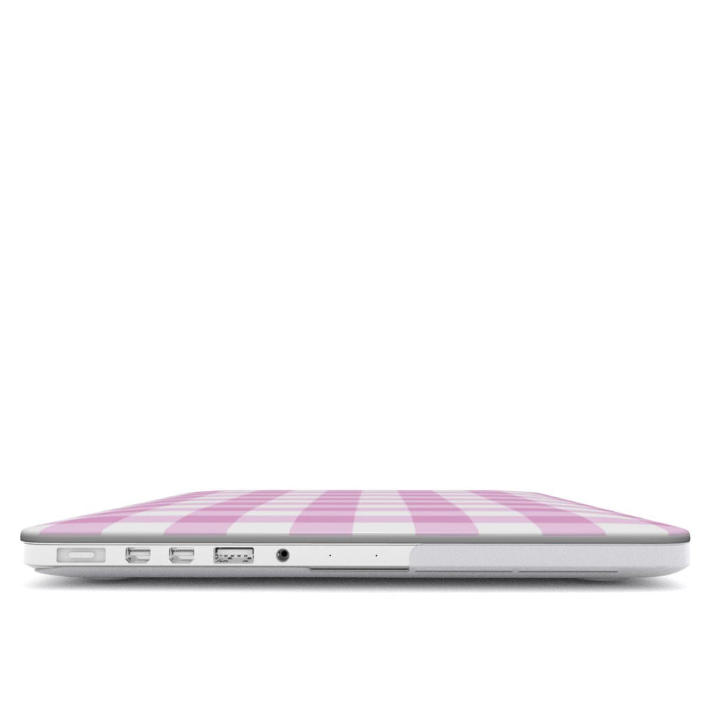 Pink and White Gingham MacBook Cover Case / Protective Cover