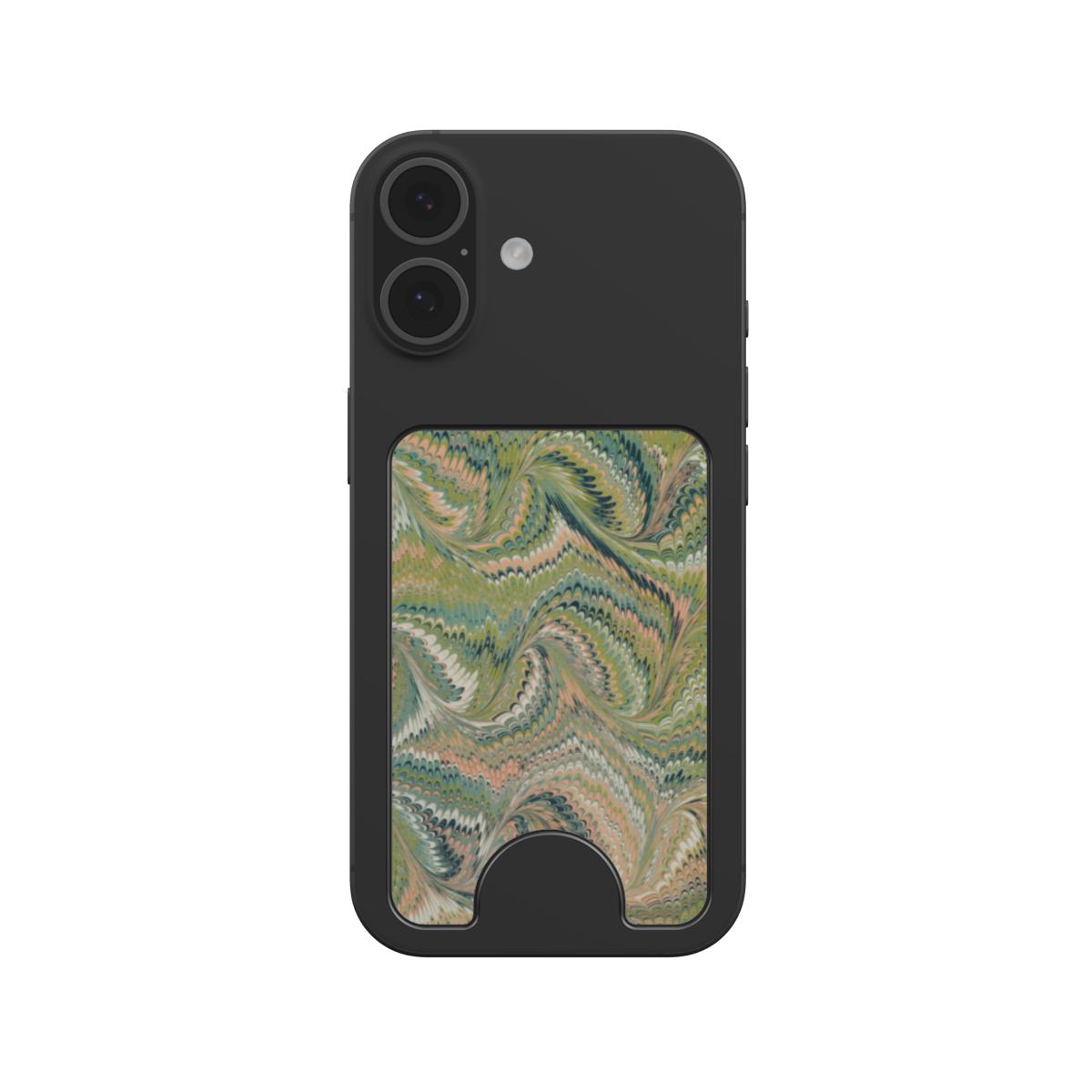 Green Swirl Magnetic Wallet Phone Accessory
