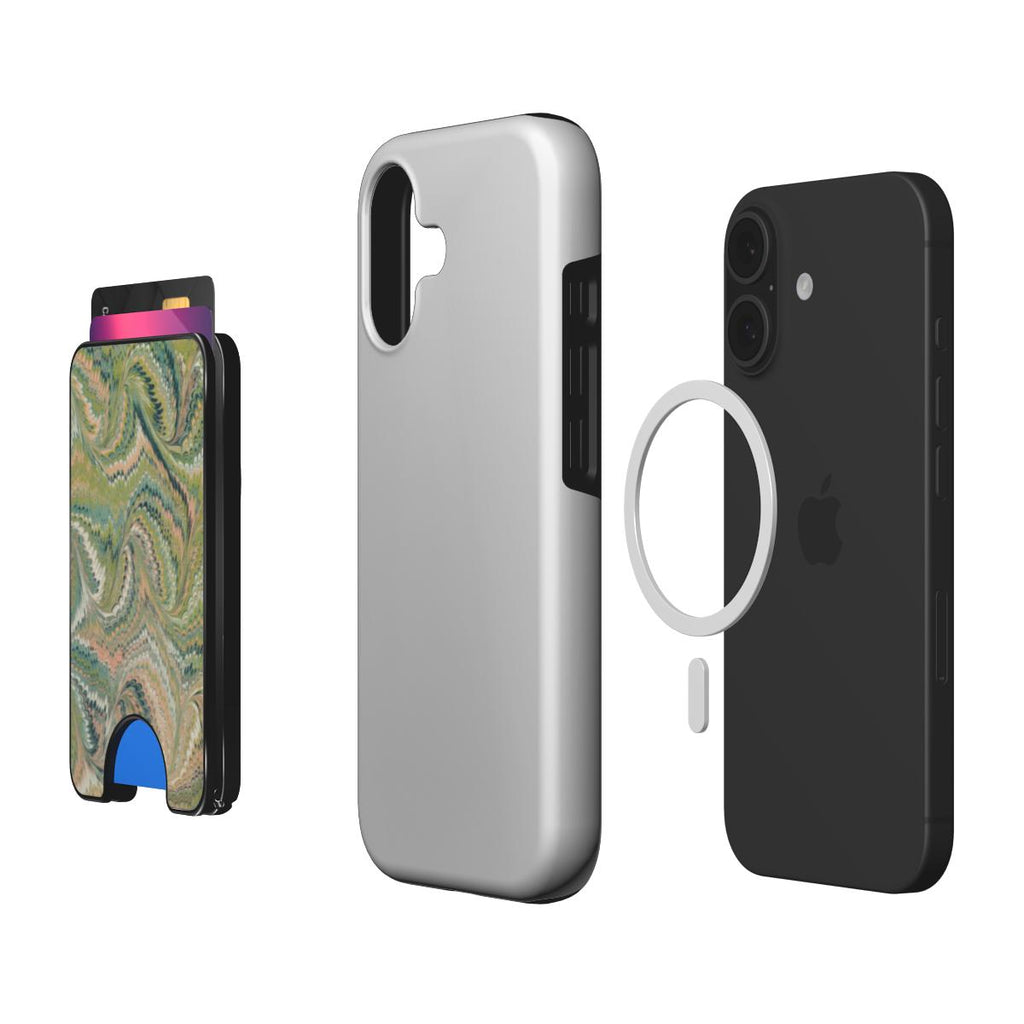 Green Swirl Magnetic Wallet Phone Accessory