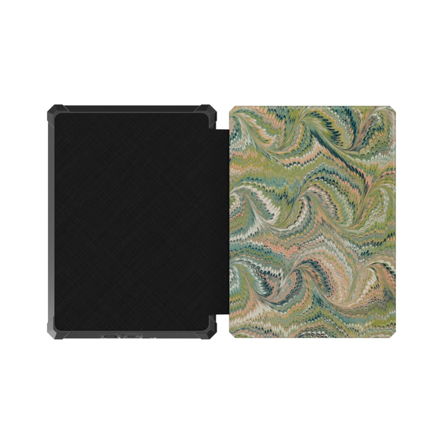 Green Florence Swirl Marbled Kindle Case