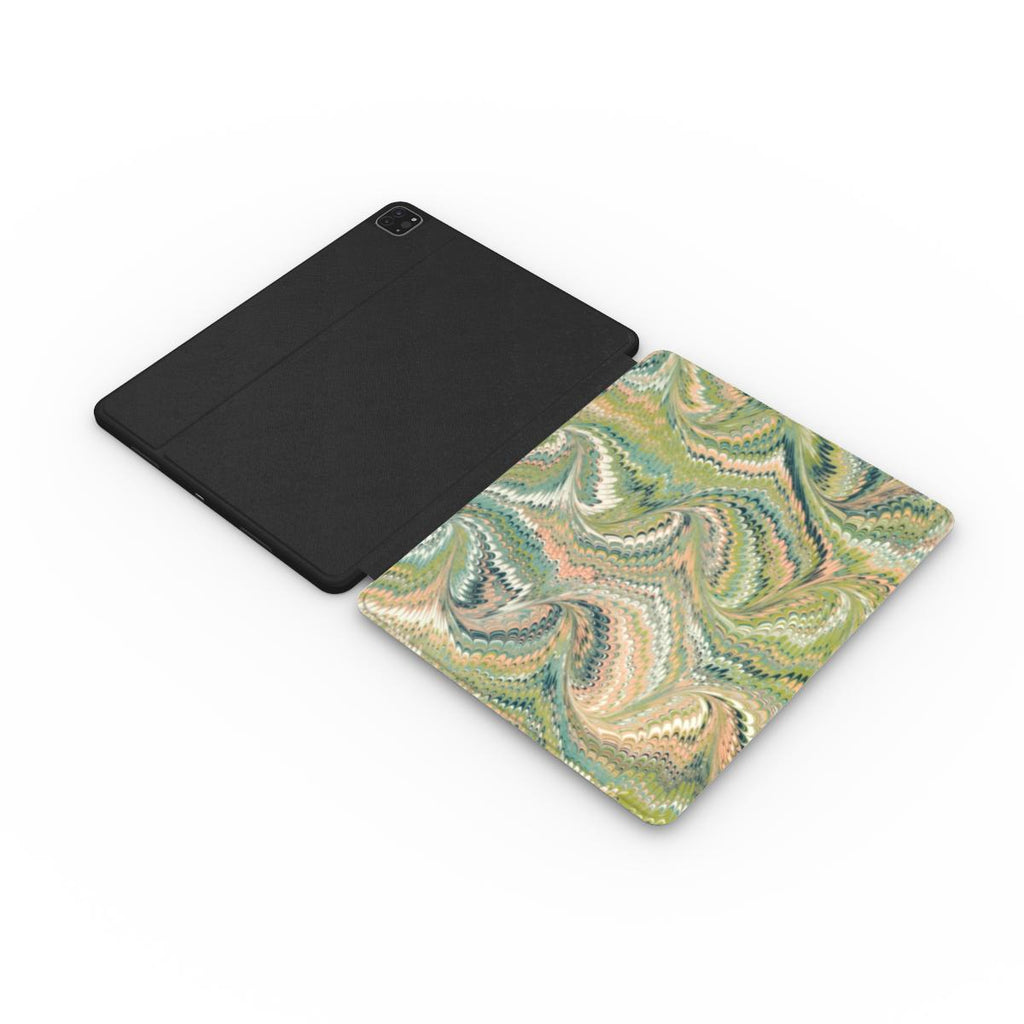 Florentine Marbled Case for iPad Air & iPad Pro 11" / 13" | Vegan Saffiano Leather with Pencil Holder