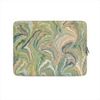 Vintage Florentine Green Swirl Design on Laptop Sleeve