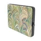 Vintage Florentine Green Swirl Design on Laptop Sleeve