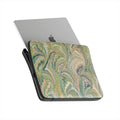 Vintage Florentine Green Swirl Design on Laptop Sleeve