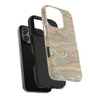 Pastel Green Florence Marbled Tough Phone Case - Dual Layer -  iPhone 18 + all models