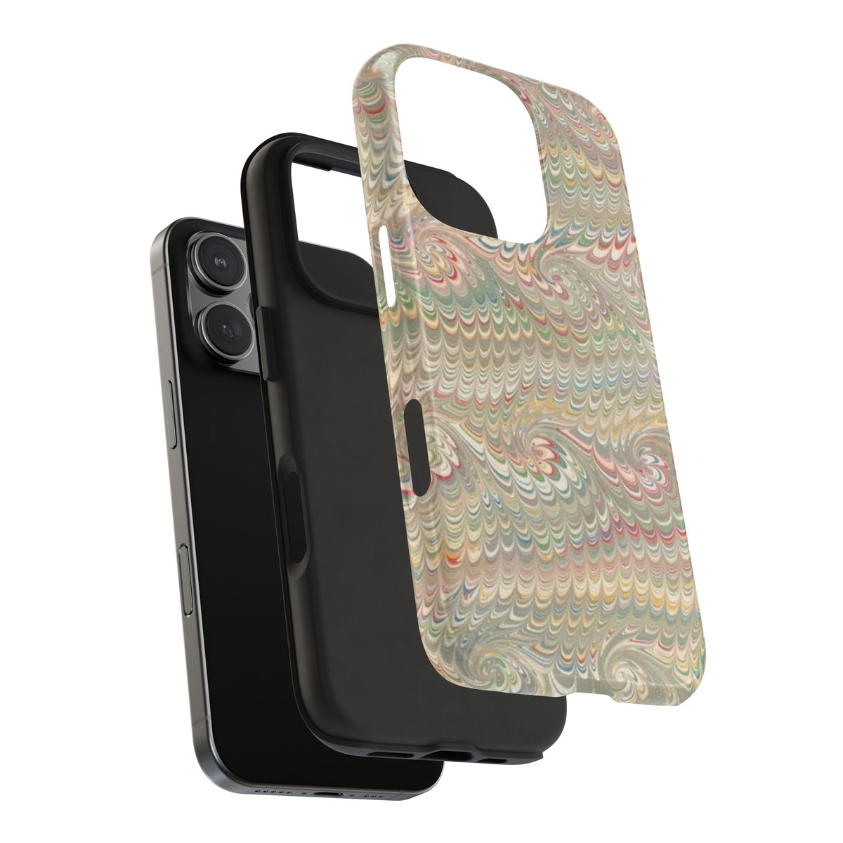 Pastel Green Florence Marbled Tough Phone Case - Dual Layer -  iPhone 18 + all models
