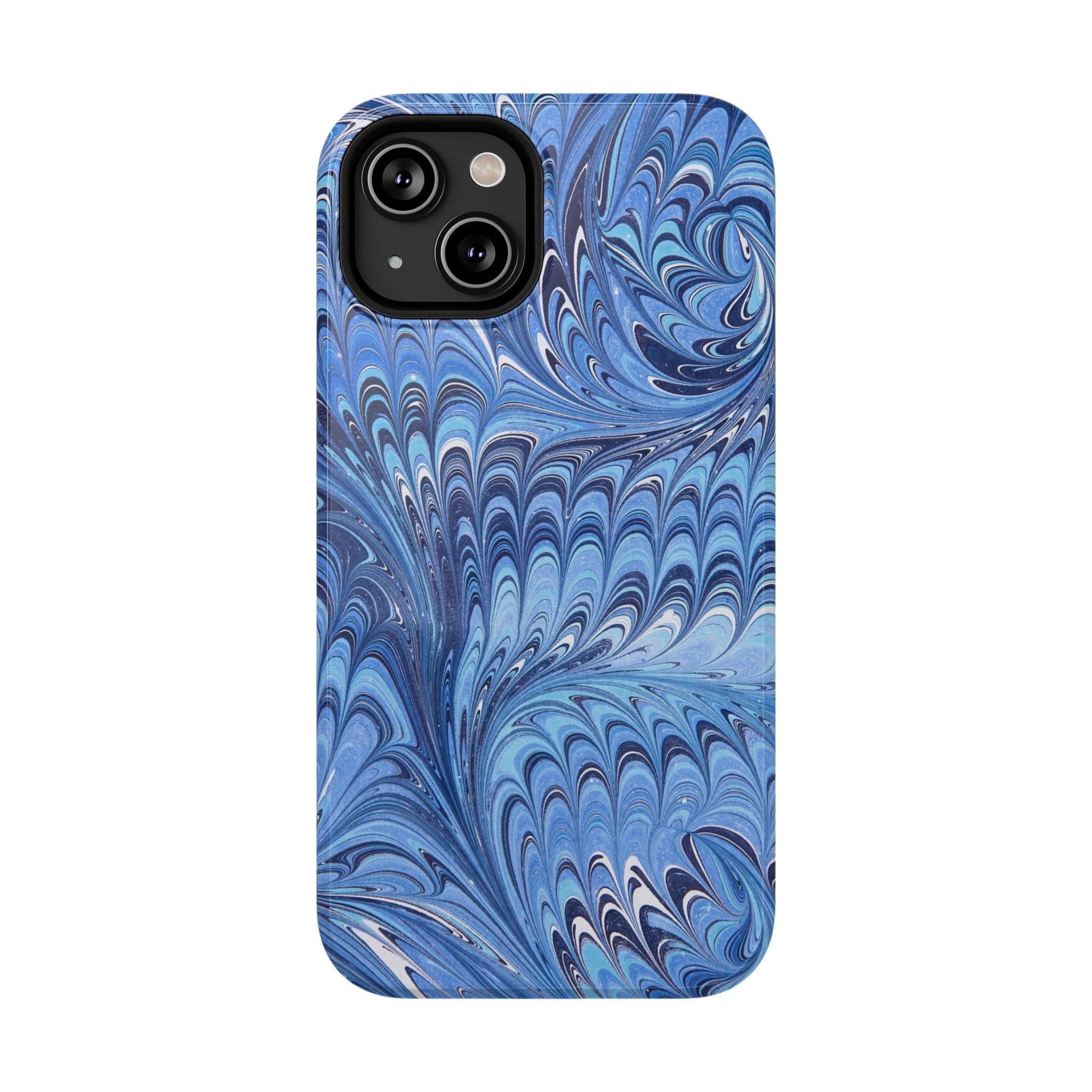 Blue Marbled Swirl Phone Case - Dual Layer Case
