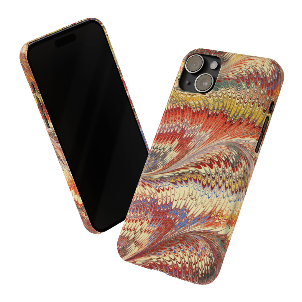 Marbled Autumn Wave Slim Single Layer Phone Case