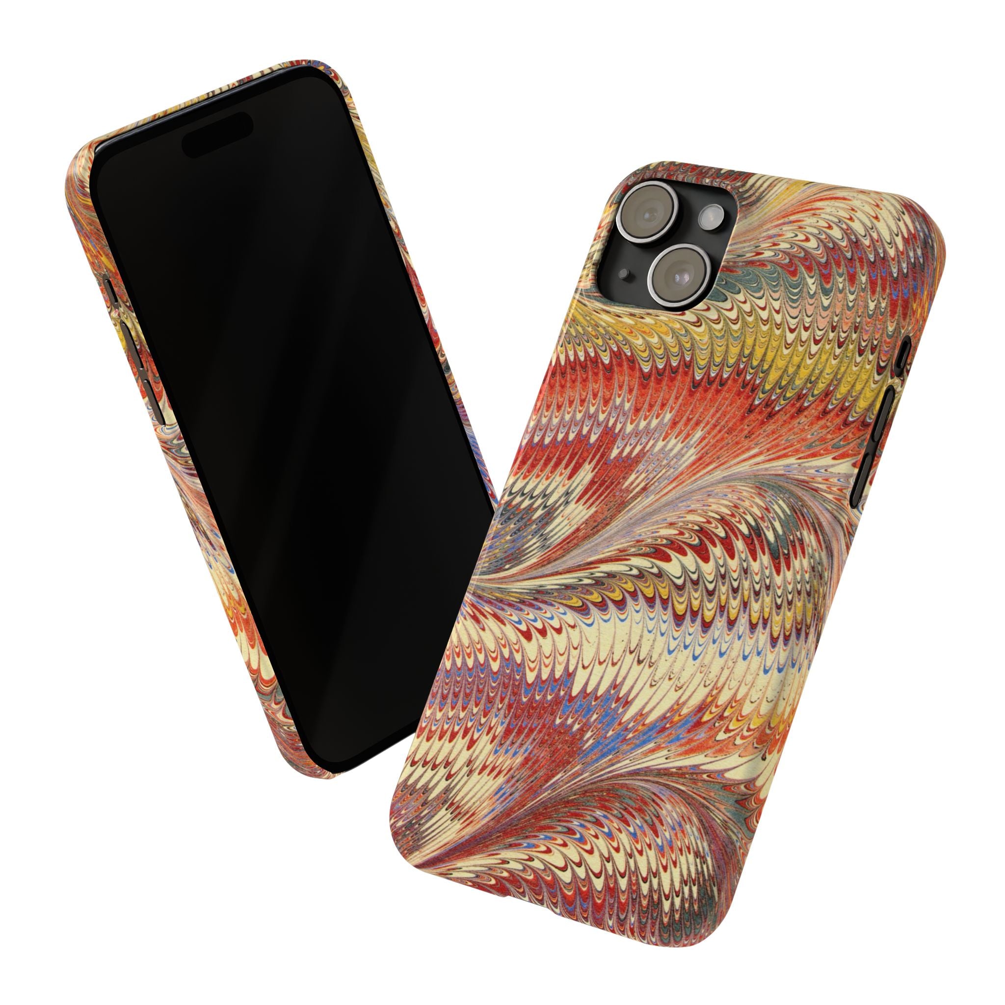 Marbled Autumn Wave Slim Single Layer Phone Case