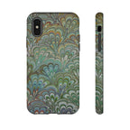 Green Peacock Marbled Phone Case — "Tough Cases" Ultra-Tough Protective Cover