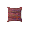 ITALIAN MARBLE Red and Gold Square Pillow includes Pillow, Hidden Zipper