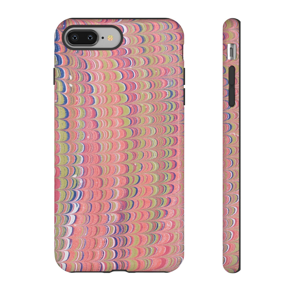 Pink Pastels Feather Marbled Vintage Design iPhone 16 + Samsung + Apple + Google - all models