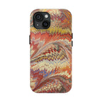 Marbled Swirl Tough Phone Case - Red Rust Orange Fall Colors, Heavy Duty Case. Alternative: Protective Phone Cover, Durable Smartphone Case,