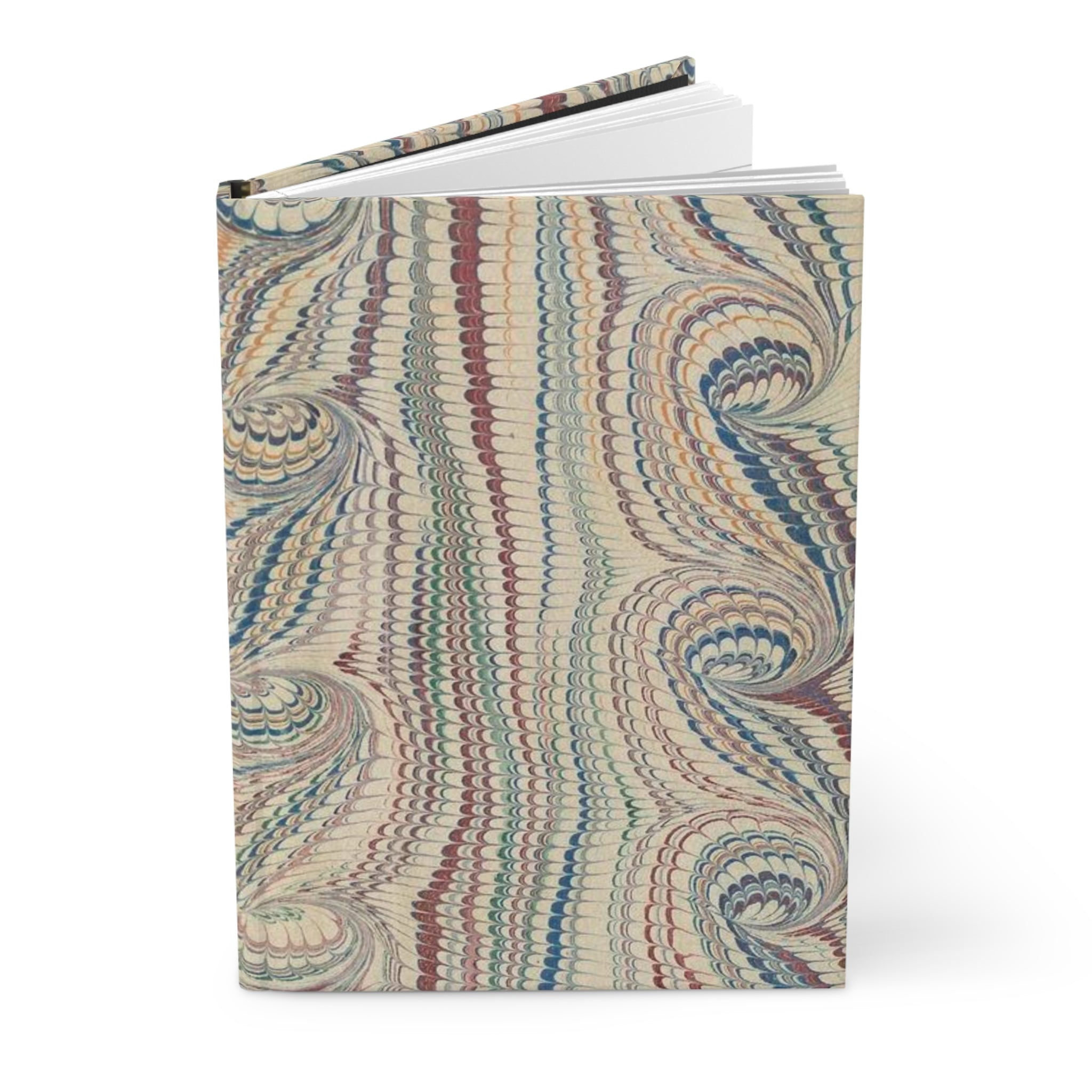 Hardcover Journal Matte with Vintage Italian Feather Marble Design