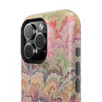 Marbled Pastel Pink and Green Impact-Resistant Phone Case for Apple + Samsung