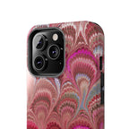 Pretty in Pink - Peacock Marble Italian Tough Phone Case — Durable Marbled Phone Case