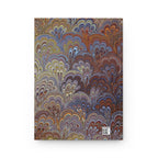 Vintage Italian Marbled Hardcover Journal - Browns and Blues