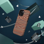 Neutrals Burgundy, Beige, Rust Hues Italian Vintage Marble Design Phone Case for Apple + Samsung
