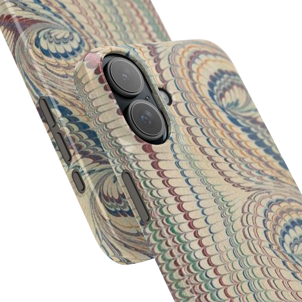 Beige and Neutrals Italian Vintage Marbled Paper Design on iPhone 17 + All Cases