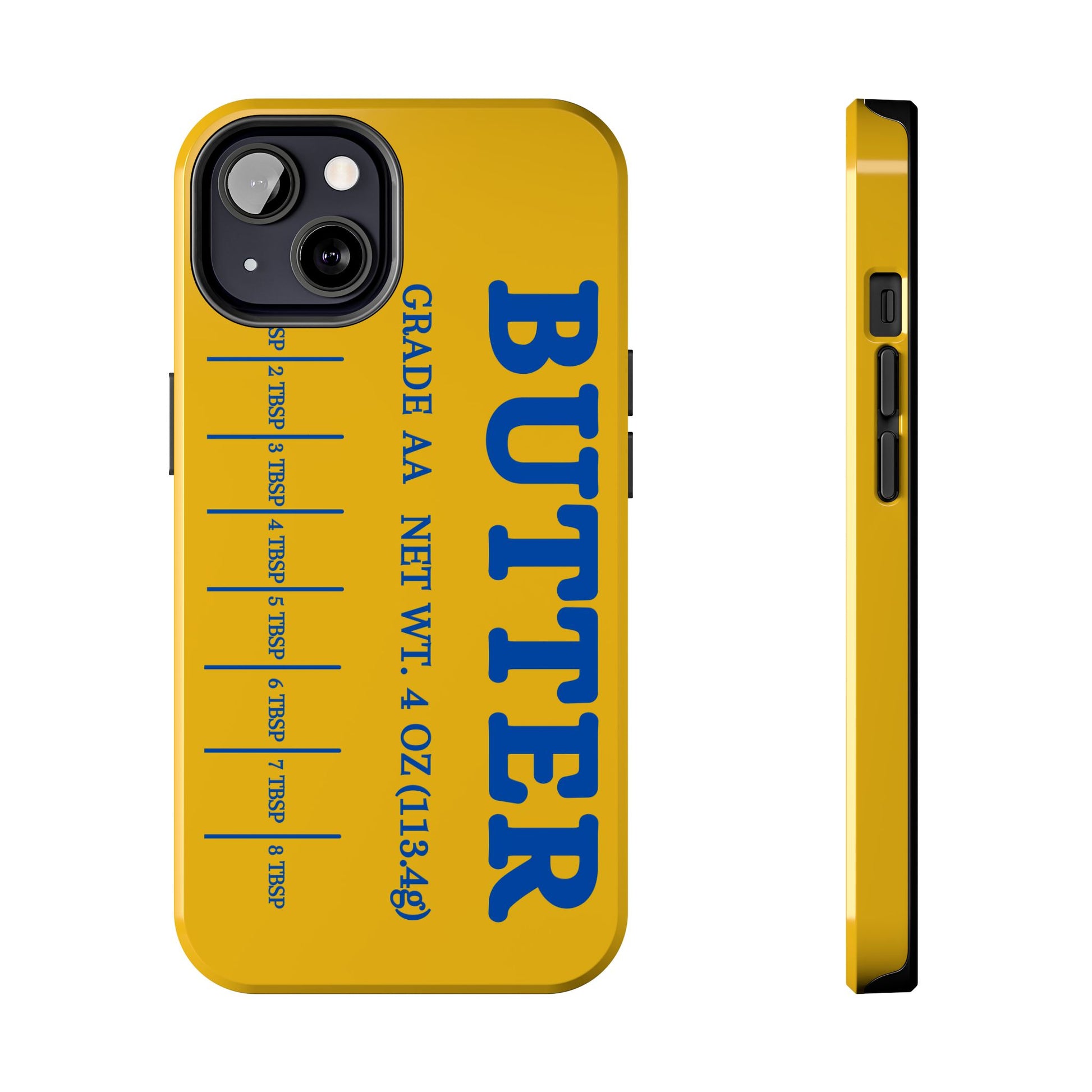 Butter Yellow Tough Phone Cases, Funny iPhone 16 Cover, Protective Case Gift for Techies, Yellow Phone Accessories, Unique Gift for Phone