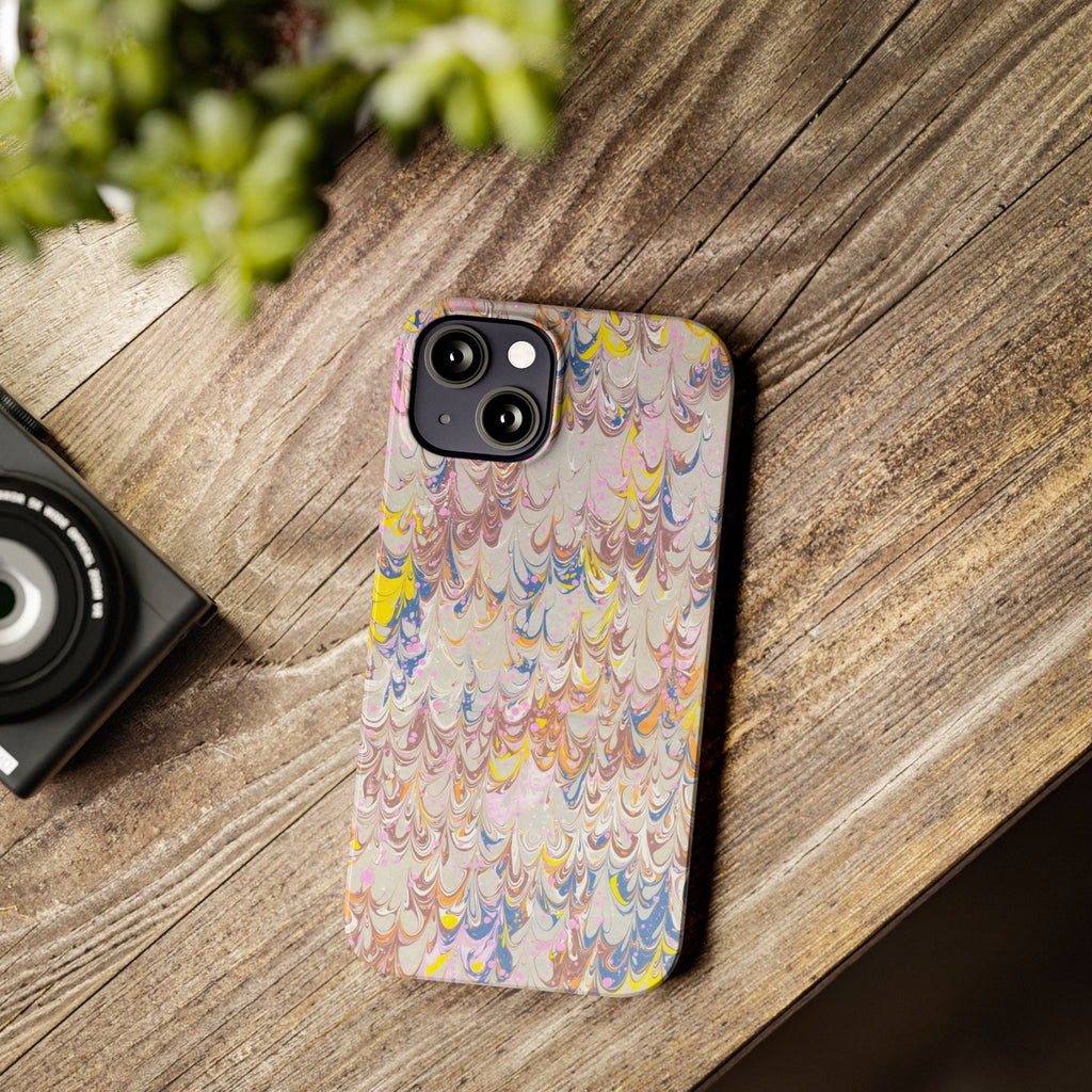 Multi-Color Italian Marbled Designed, Slim Phone Cases, Case-Mate