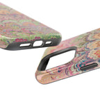 Marbled Pastel Pink and Green Impact-Resistant Phone Case for Apple + Samsung