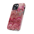 Pretty in Pink - Peacock Marble Italian Tough Phone Case — Durable Marbled Phone Case