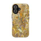 Golden Yellow Marbled Italian Phone Case - Dual Layer - Matte or Glossy