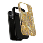 Golden Yellow Marbled Italian Phone Case - Dual Layer - Matte or Glossy