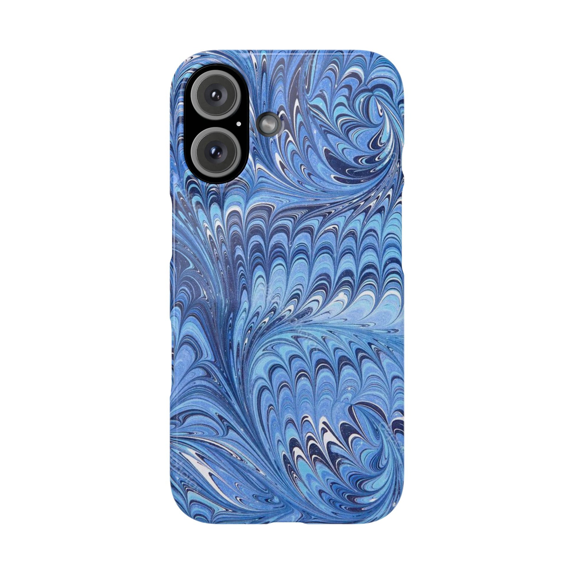 Blue Italian Marbled Design, Green and Blue Pallet, Slim Phone Case
