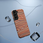 Neutrals Burgundy, Beige, Rust Hues Italian Vintage Marble Design Phone Case for Apple + Samsung