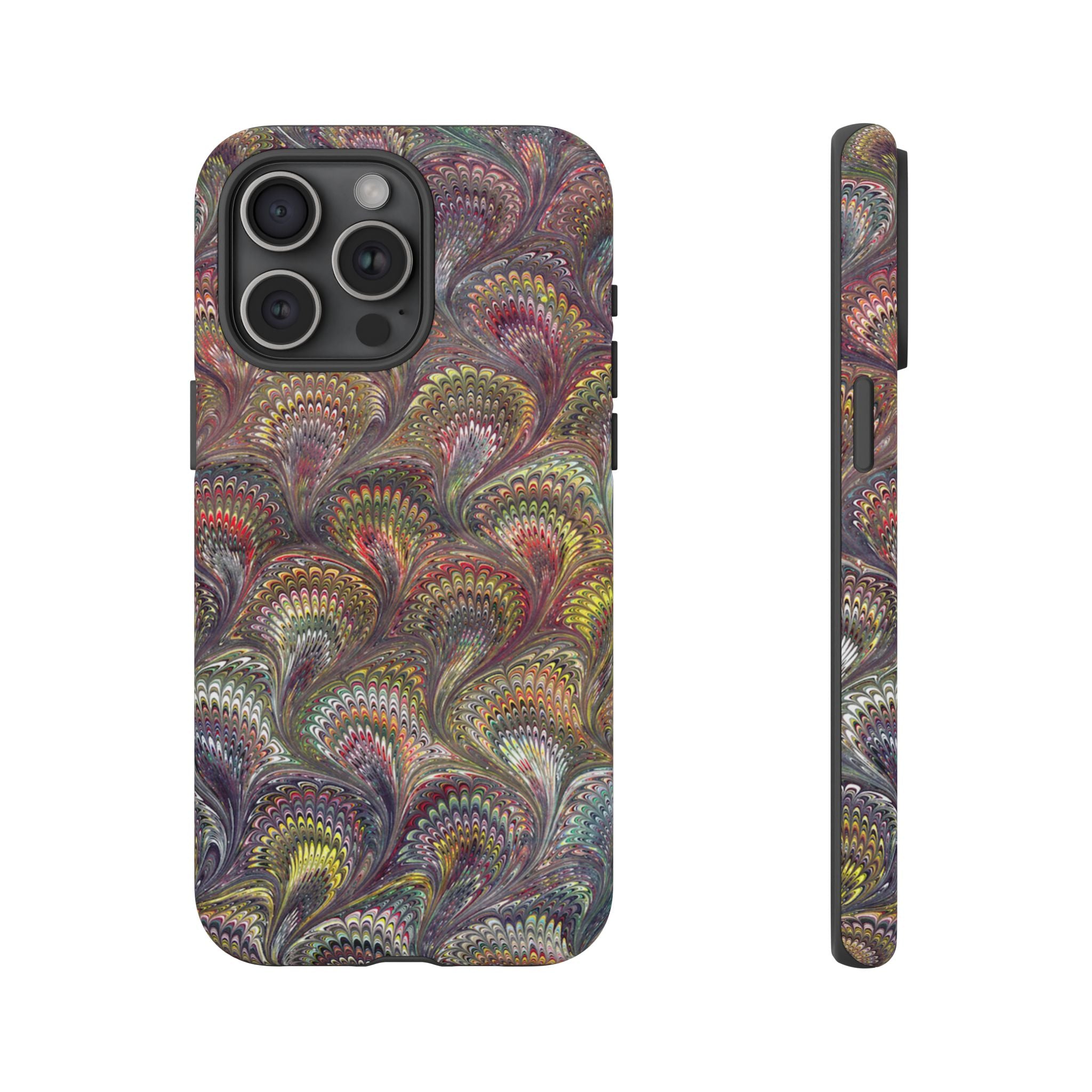 Vintage Marbled Tough Phone Case, Multi-Color Dual Case