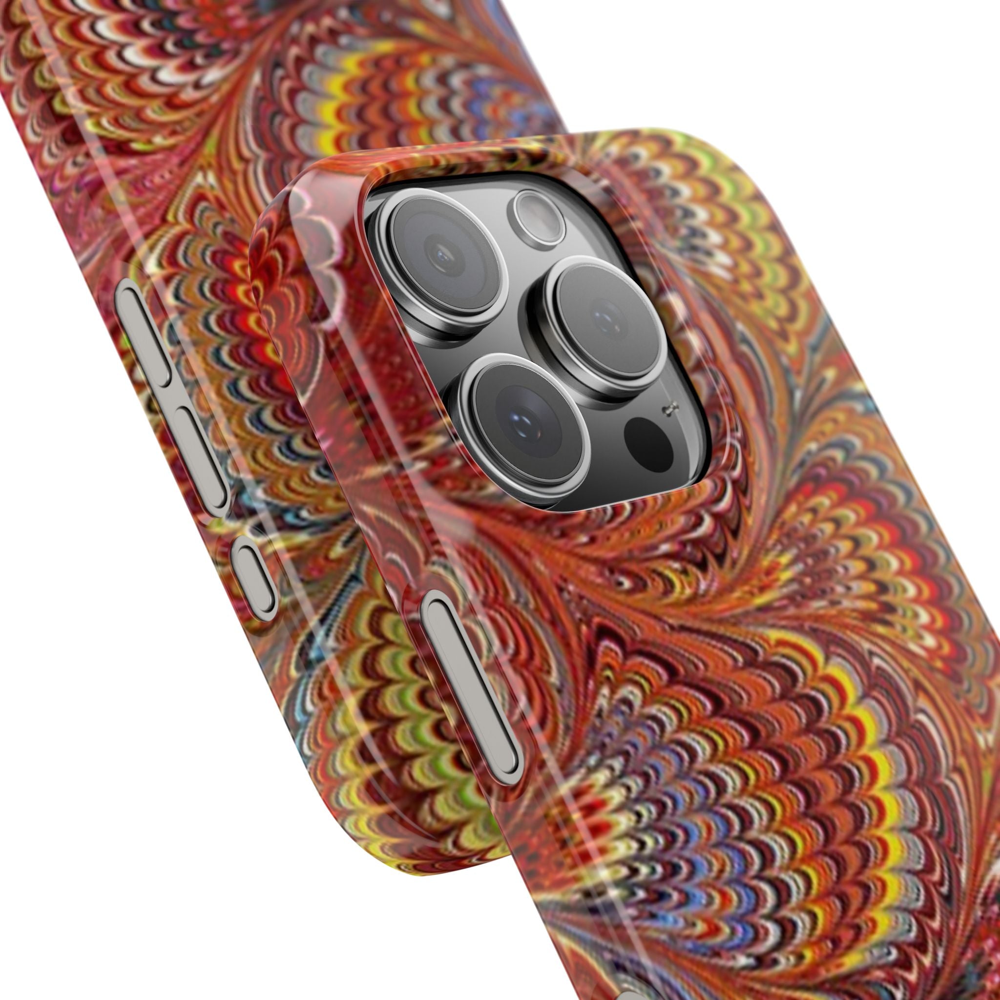 Italian Marbled Design, Red and Blue Pallet