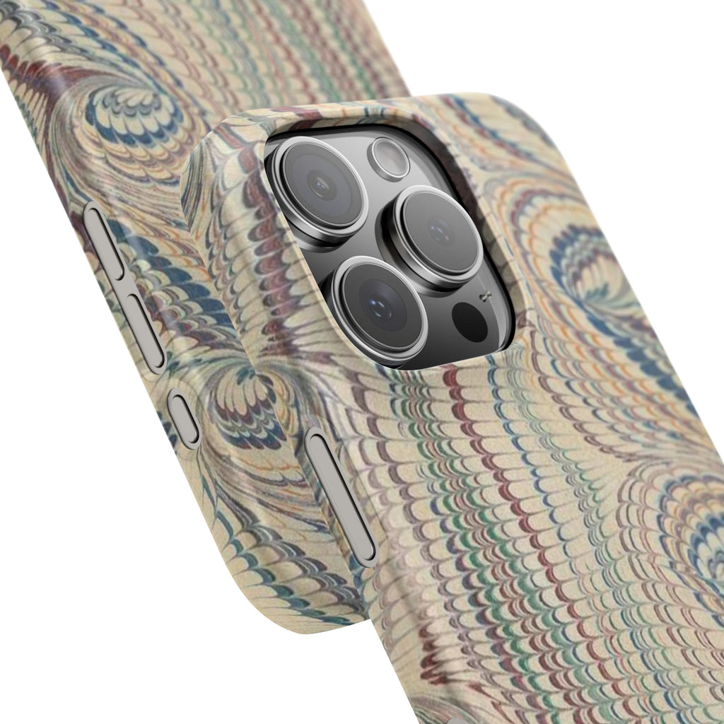 Beige Marbled Swirl Phone Case - Single Layer Slim Case