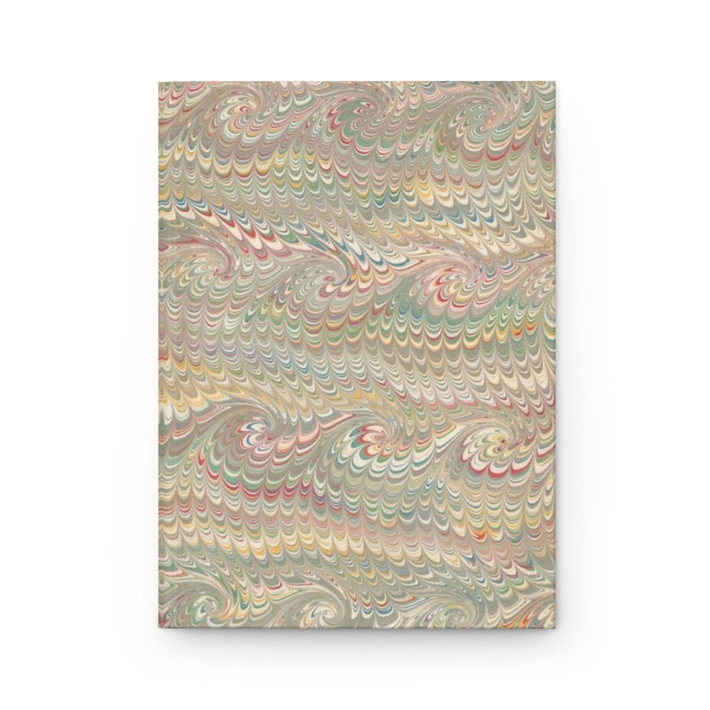Beige Pastel Feather Marble Hardcover Journal