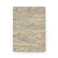 Feather Marble Hardcover Journal Matte - Beige Pastel Design