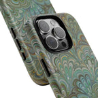 Green Peacock Marbled Phone Case — "Tough Cases" Ultra-Tough Protective Cover