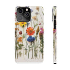 Floral Phone Cases, Slim Protective Cover, Pressed Flowers Design, iPhone 17 Case, Botanical Phone Accessories, Floral Theme Phone Case