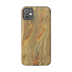 Phone Cases - Golden Fall Neutrals Italian Marbled Design, Gift for Art Lovers, Customizable and Stylish