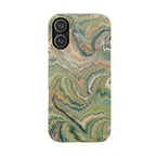 Green + Pink Pastel Italian Marbled Swirl Phone Case - Single Layer Slim Case