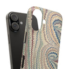 Italian Vintage Marbled Paper Design on iPhone Cases, Artistic Protection for Your Device in Elegant Beige, Blue, Burgundy