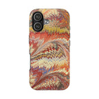 Marbled Swirl Tough Phone Case - Red Rust Orange Fall Colors, Heavy Duty Case. Alternative: Protective Phone Cover, Durable Smartphone Case,