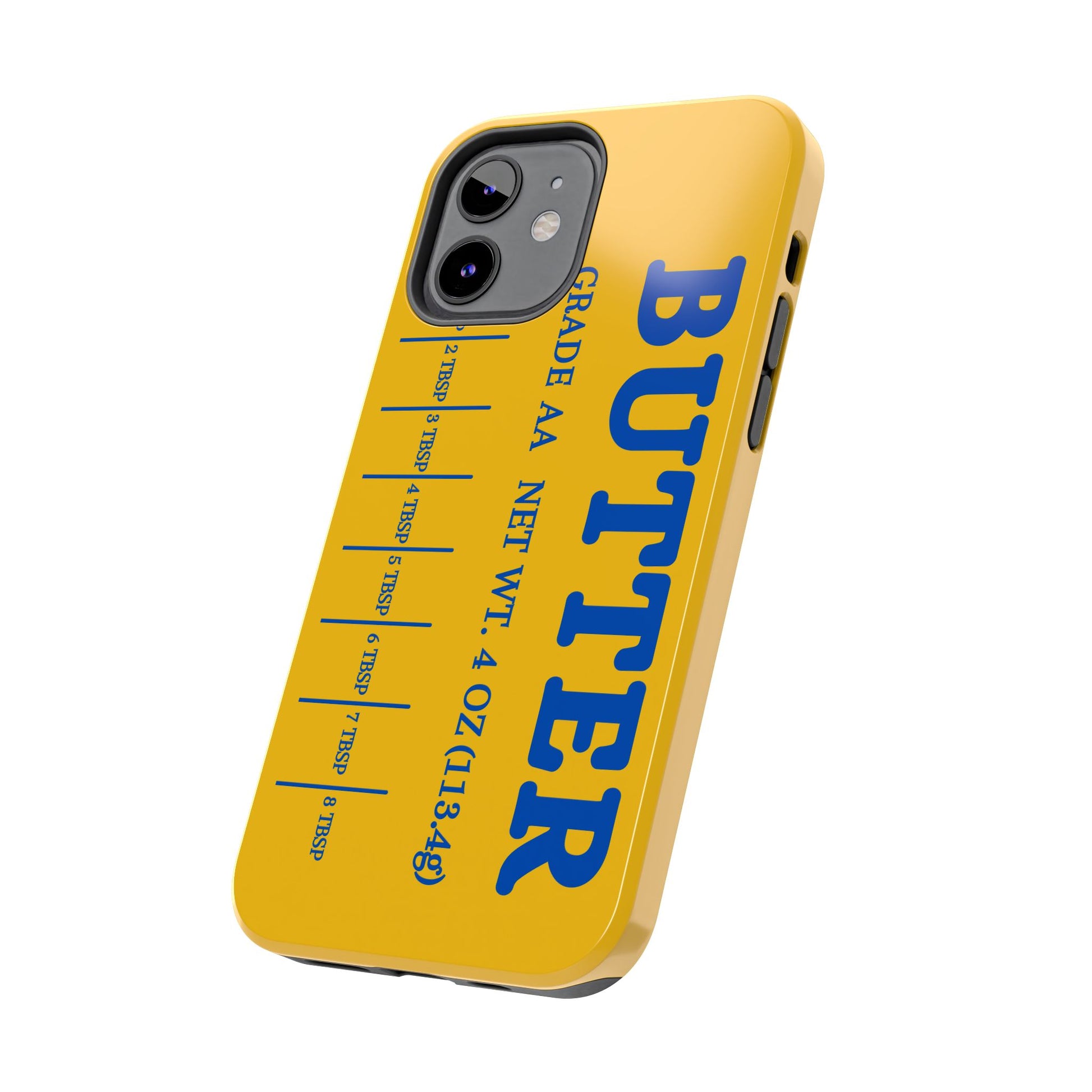 Butter Yellow Tough Phone Cases, Funny iPhone 16 Cover, Protective Case Gift for Techies, Yellow Phone Accessories, Unique Gift for Phone
