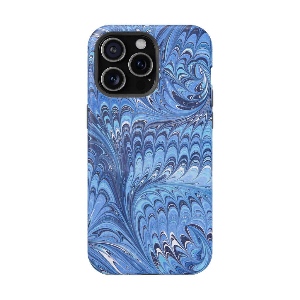 Blue Marbled Swirl Phone Case - Dual Layer Case
